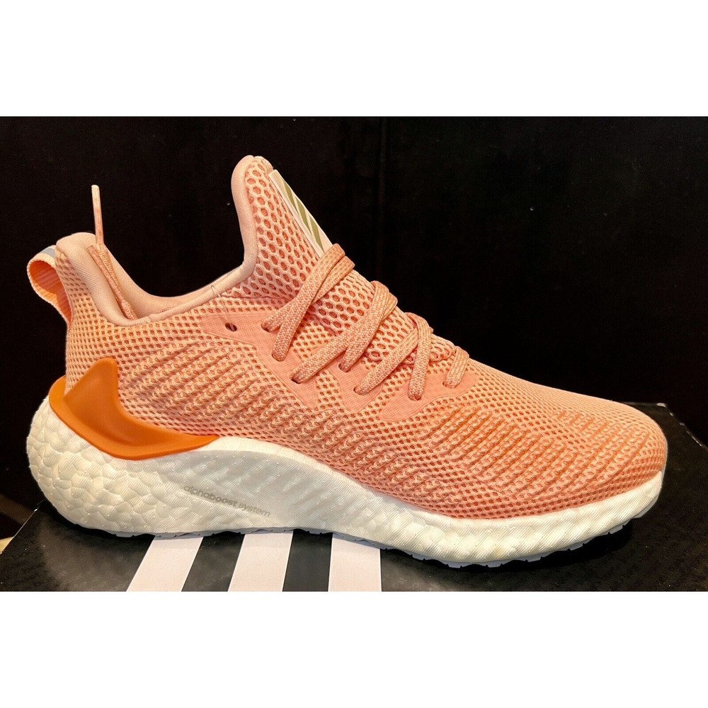 Size 6 & 8.5 Adidas Alphaboost Semi Coral Glow Pink Men's Running Shoes F33947